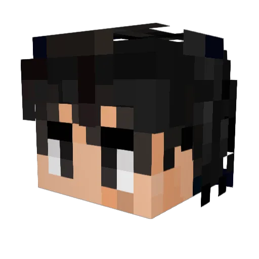 Blasttu Minecraft avatar head, 3D render