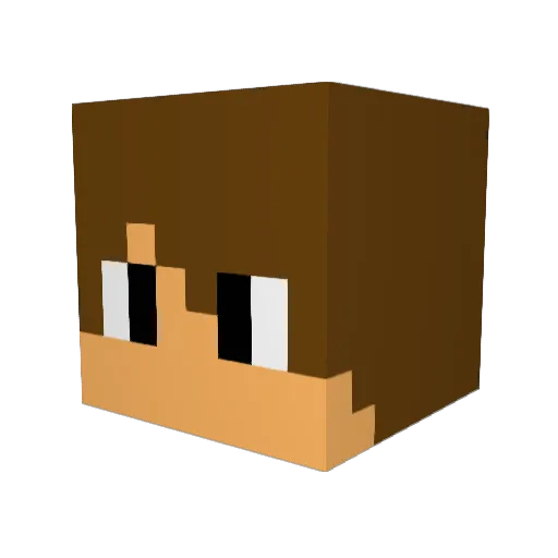 BlatchiK Minecraft avatar head, 3D render