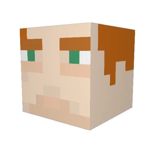 Blatherings Minecraft avatar head, 3D render