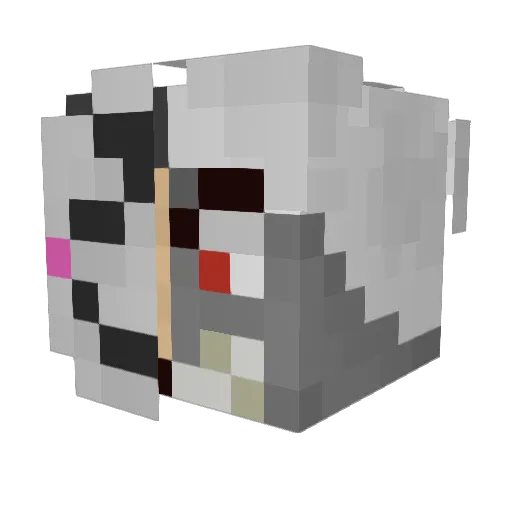 Blatonic Minecraft avatar head, 3D render