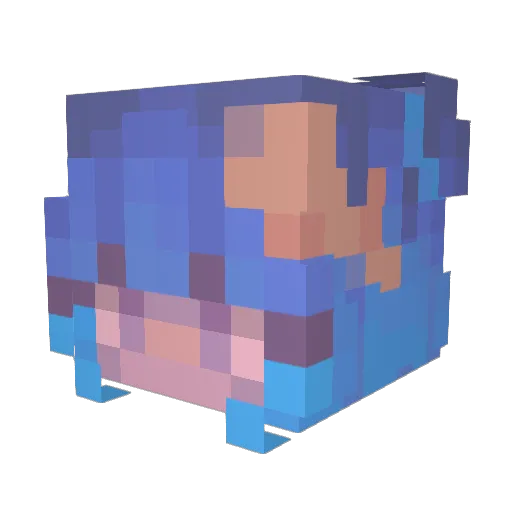 Blaub4rsch Minecraft avatar head, 3D render