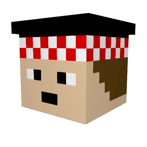 Blaubarschbube07 Minecraft avatar head, 3D render