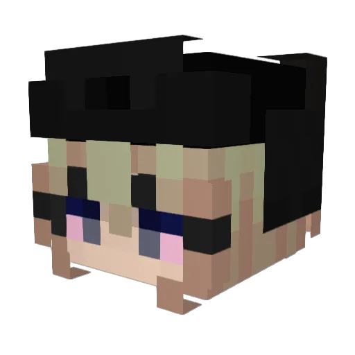 Blaubearchen Minecraft avatar head, 3D render