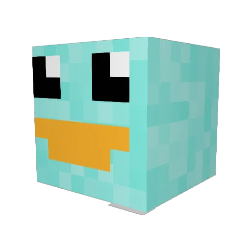 BlaueEnte Minecraft avatar head, 3D render