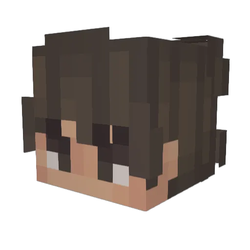 BlaueQualle Minecraft avatar head, 3D render