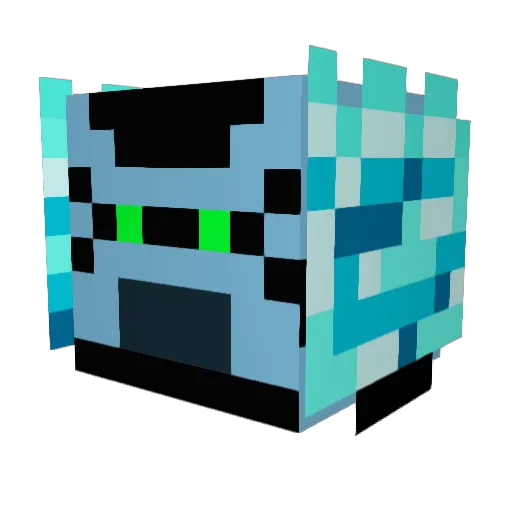 Blauer091tisch Minecraft avatar head, 3D render
