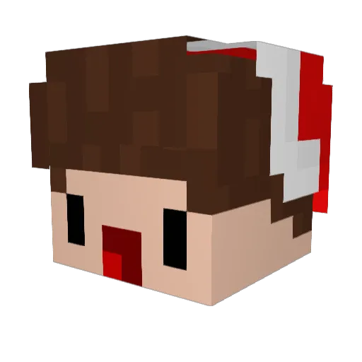 BlauerPudding Minecraft avatar head, 3D render