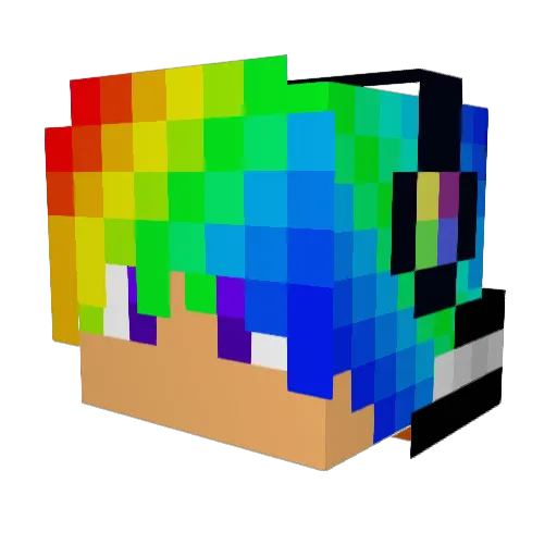 Blauer_Phoenix Minecraft avatar head, 3D render