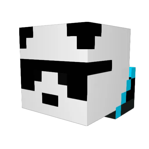 Blauer_Vogel Minecraft avatar head, 3D render