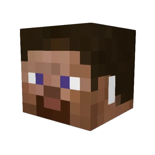 Blauncher Minecraft avatar head, 3D render