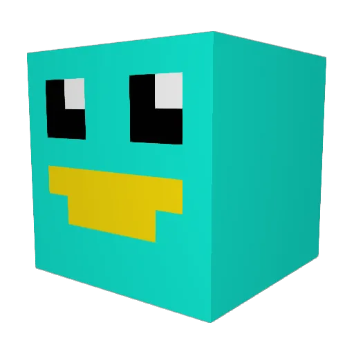 Blauwe_Badeend Minecraft avatar head, 3D render