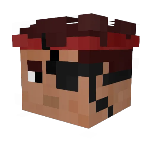 Blayzi Minecraft avatar head, 3D render