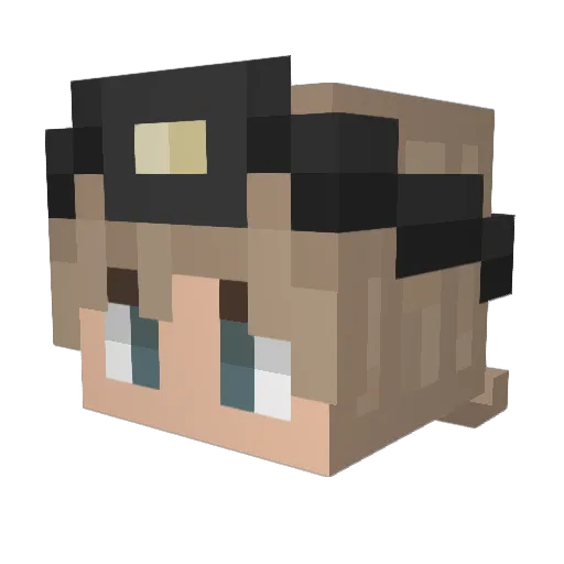 BlazXxD Minecraft avatar head, 3D render