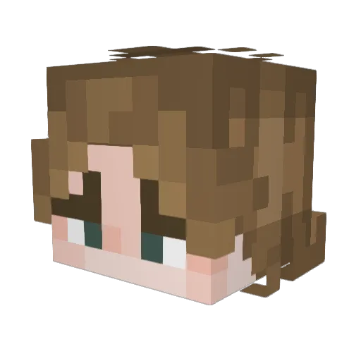BlazaShot Minecraft avatar head, 3D render
