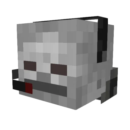 Blazcat Minecraft avatar head, 3D render