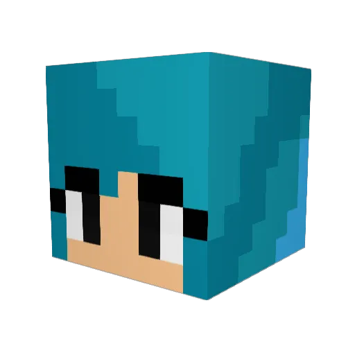 Blaze158 Minecraft avatar head, 3D render