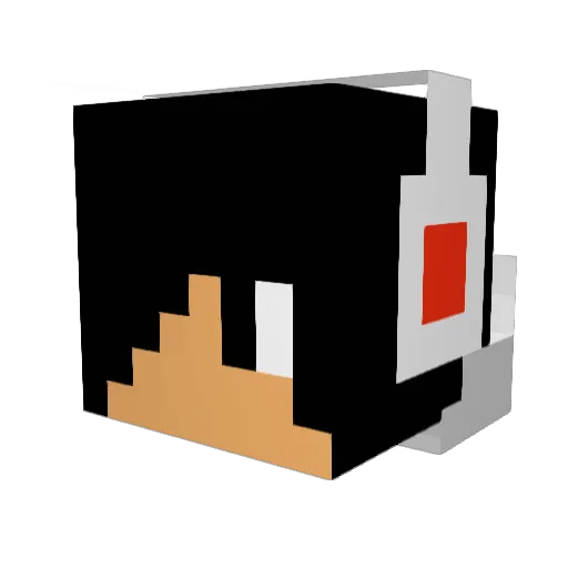 Blaze2410 Minecraft avatar head, 3D render