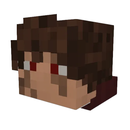 Blaze424 Minecraft avatar head, 3D render