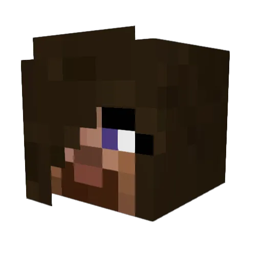 BlazeAchi Minecraft avatar head, 3D render