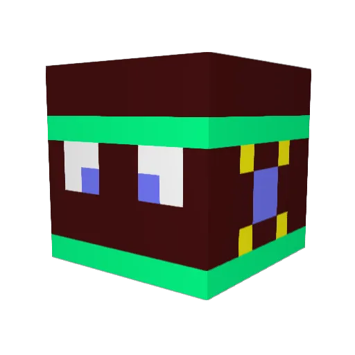 BlazeAqua Minecraft avatar head, 3D render