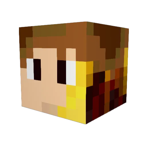 BlazeBoyHunter Minecraft avatar head, 3D render