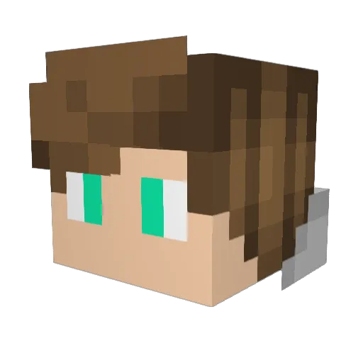BlazeBud999 Minecraft avatar head, 3D render