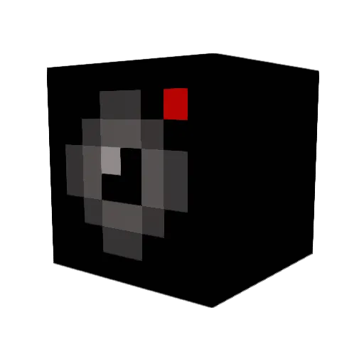 BlazeCam Minecraft avatar head, 3D render