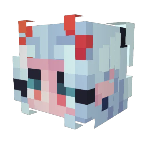 BlazeGeist Minecraft avatar head, 3D render