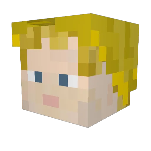 BlazeGuitar Minecraft avatar head, 3D render