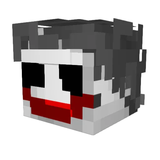 BlazeJoker Minecraft avatar head, 3D render