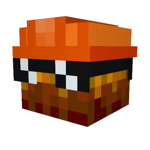 BlazeKnight Minecraft avatar head, 3D render
