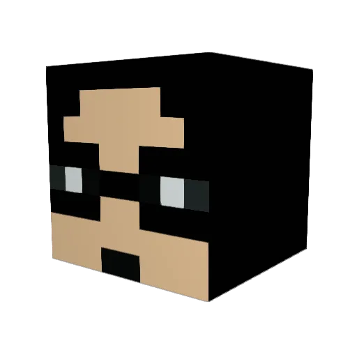 BlazeLau Minecraft avatar head, 3D render