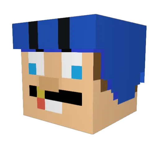 BlazeMarcus Minecraft avatar head, 3D render
