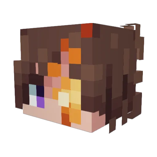 BlazeMind Minecraft avatar head, 3D render