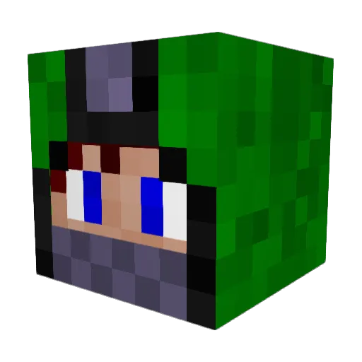 BlazeOctagon Minecraft avatar head, 3D render