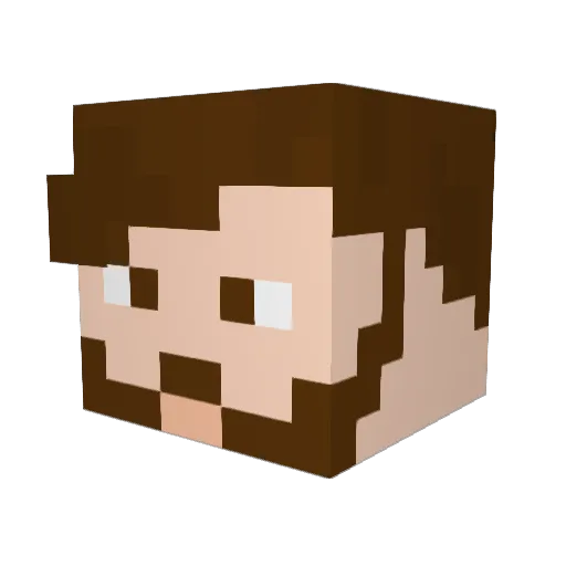 BlazePlayer4 Minecraft avatar head, 3D render