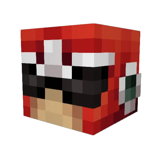 BlazeRuby Minecraft avatar head, 3D render