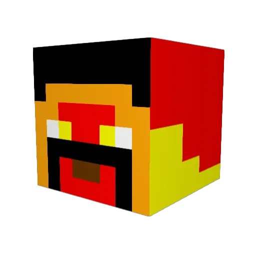 BlazeRunner97 Minecraft avatar head, 3D render