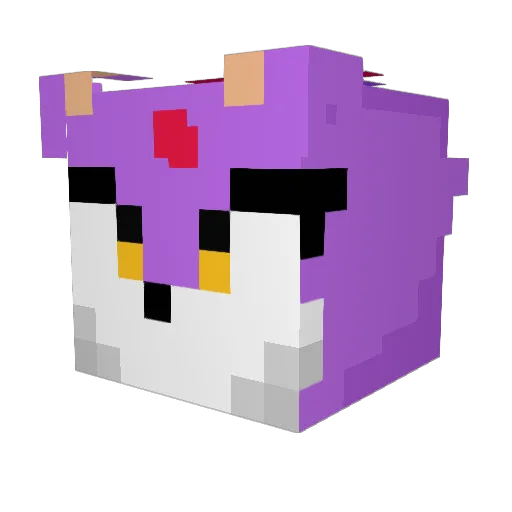 BlazeTheCat Minecraft avatar head, 3D render