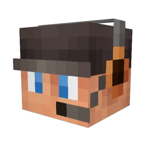 BlazeVersion2 Minecraft avatar head, 3D render