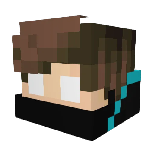 BlazeYT100 Minecraft avatar head, 3D render