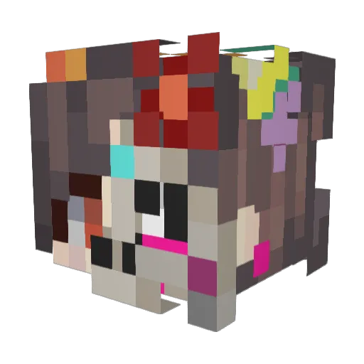 Blaze_Dee Minecraft avatar head, 3D render