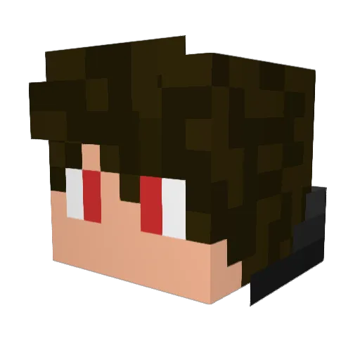 Blaze_RB Minecraft avatar head, 3D render