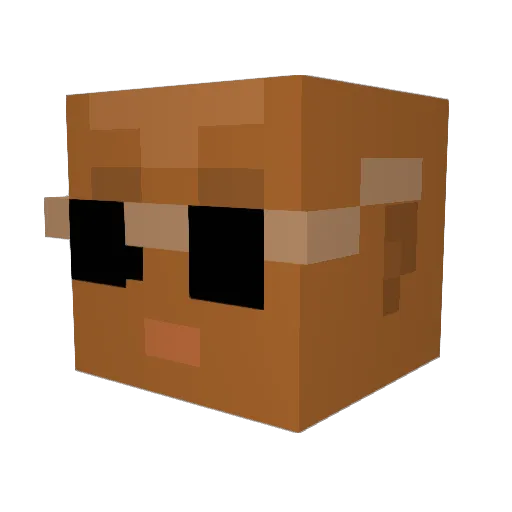 Blaze_luminous Minecraft avatar head, 3D render