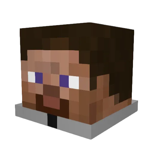 Blaze_r Minecraft avatar head, 3D render