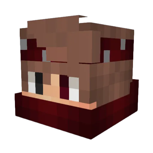 Blazeable Minecraft avatar head, 3D render