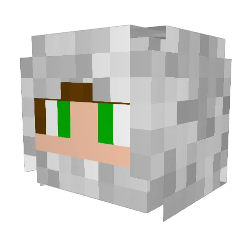 Blazecore Minecraft avatar head, 3D render