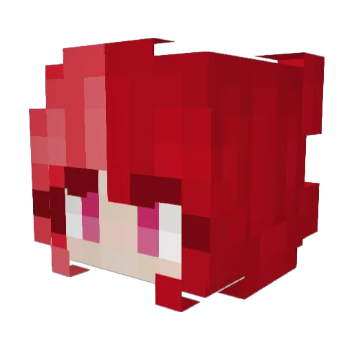 BlazedCherry Minecraft avatar head, 3D render