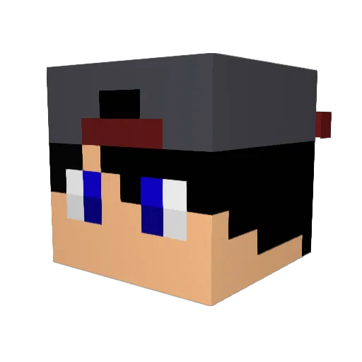 Blazeen Minecraft avatar head, 3D render