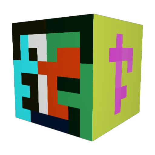 Blazefinite Minecraft avatar head, 3D render